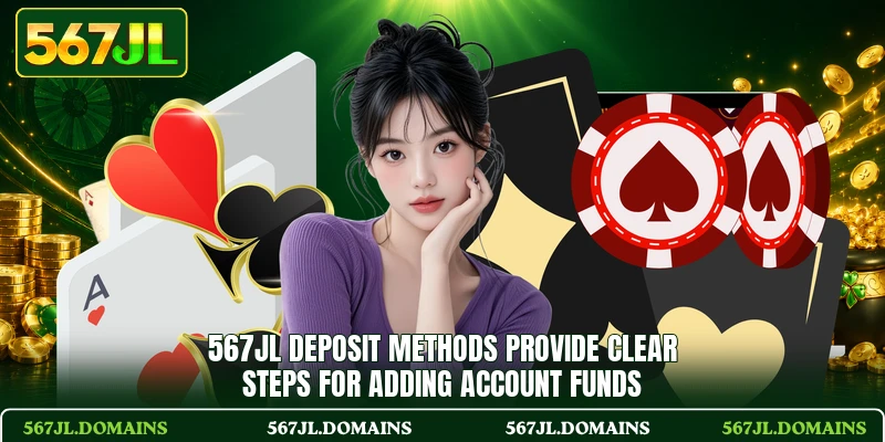 567JL Deposit methods provide clear steps for adding account funds