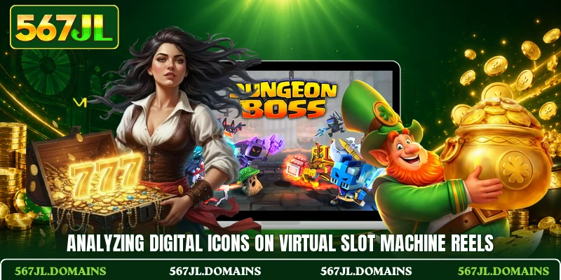 Analyzing digital icons on virtual slot machine reels