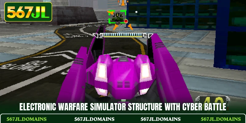 Electronic warfare simulator structure with Cyber Battle