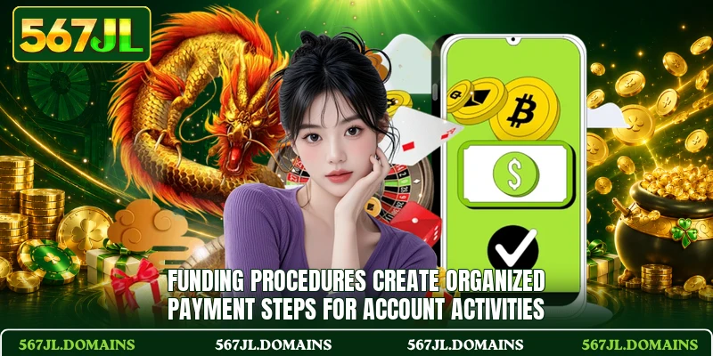 Funding procedures create organized payment steps for account activities