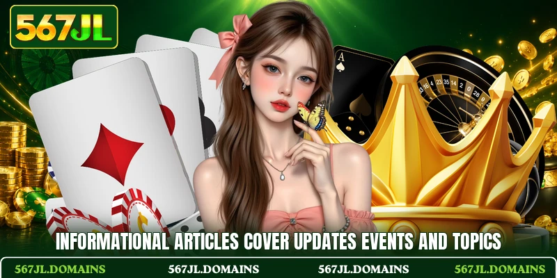 Informational articles cover updates events and topics
