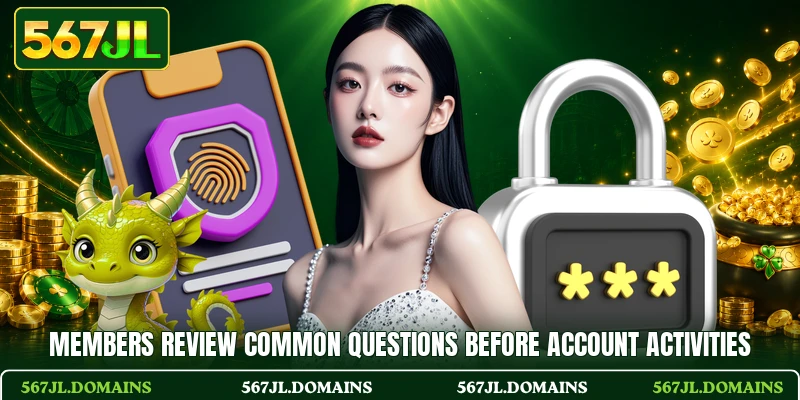 Members review common questions before account activities