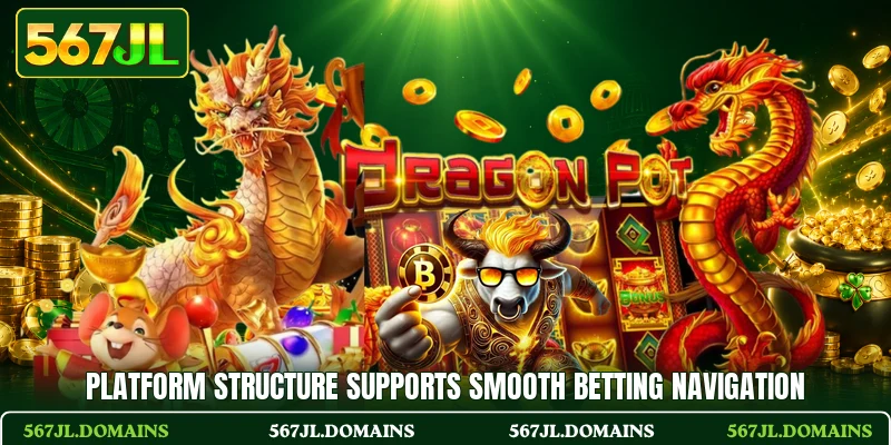 Platform structure supports smooth betting navigation
