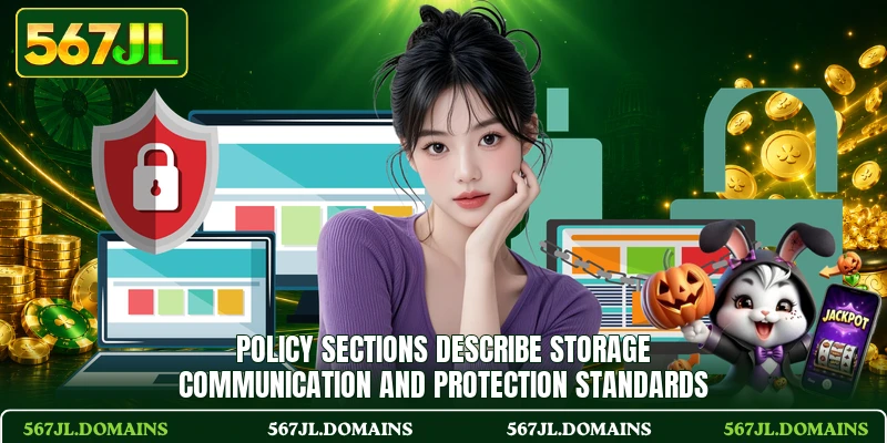 Policy sections describe storage communication and protection standards
