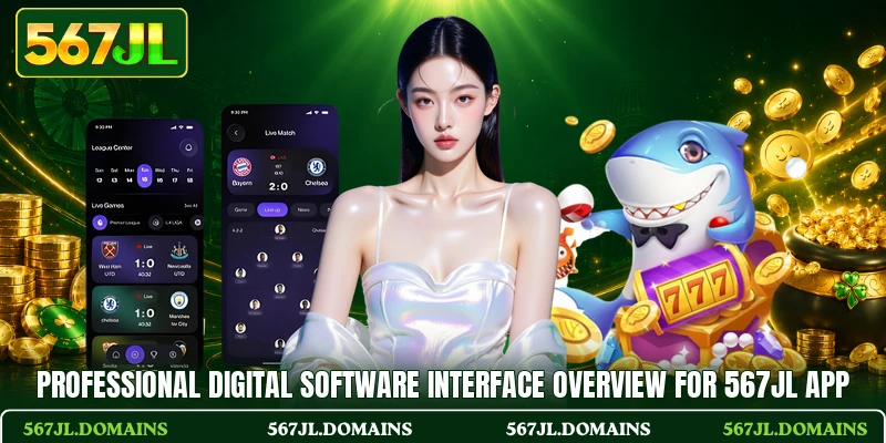 Professional digital software interface overview for 567JL app
