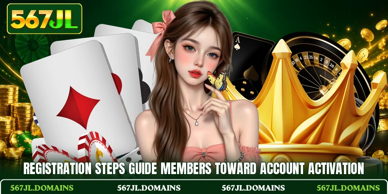 Registration steps guide members toward account activation