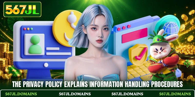The privacy policy explains information handling procedures